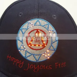 2017 Embroidery Custom Logo Light up Snapback Hat thumbnail-5