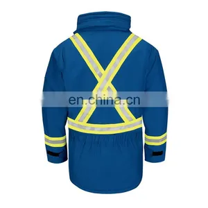Nomex IIIA Aramid Flame Retardant High Visibility Winter Jacket Workwear Uniforms With Reflective Tapes thumbnail-4
