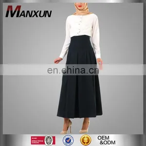 OEM Service China Factory Custom Made Wholesale Muslim Abaya Solid Long Skirt thumbnail-1