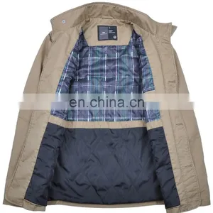 Lastest New Spring Thin Diamond Quilted Army Stylish Long Coat Mens thumbnail-2