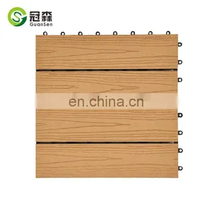 WPC Garden Swimming Pool Decoration Deck DIY Tiles 310*310mm Wpc Interlocking Decking Tiles thumbnail-3