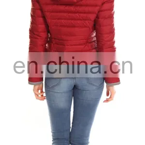 Fashion Design Europe Style Hooded Anorak Red Winter Jacket thumbnail-6