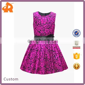 Whole Sale OEM All Over Print Party Dress For Girl Dress Of 9 Years Old thumbnail-1