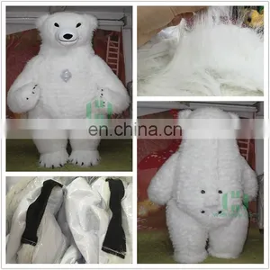 New Arrival!!HI CE 3 Meter Inflatable Polar Bear for Adult Size,inflatable Animal Mascot Costume for Party With Long Hair thumbnail-1