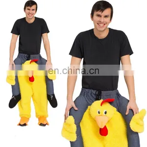Funny Piggyback Shoulder Ride Pick Me Up Chicken Costume thumbnail-2