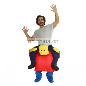 Funny Halloween Carnival Party Piggyback Ride On Square Face Costume thumbnail-2