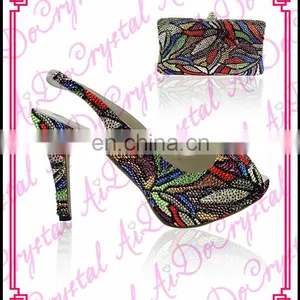 Aidocrystal Peep Toe Slingbacks Sandals Platform Shoes Wholesale Italian Shoes and Matching Bags thumbnail-1