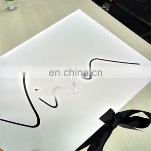 Popular !!! Pure White Christmas Packaging/christmas Gift Box With Bow Closure thumbnail-3