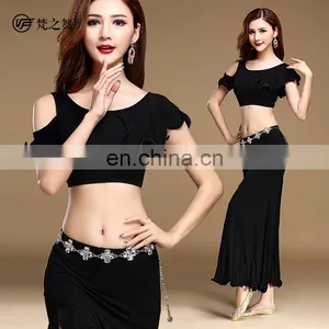 T-5125 Newest Style Indian Modal Sexy Belly Dance Costumes With Diamond Belt Chain thumbnail-3