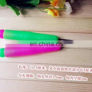 High Quality Plastic Rubber Handle Crochet Hook Circular Knitting Needles Handle Sewing Hook thumbnail-1