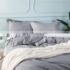 Holiday Pure Gray Twin Size Duvet Cover Bedding Set With Zipper Closure thumbnail-2