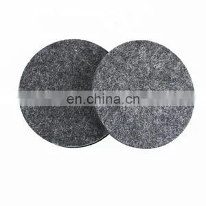 1 Set 6 Pcs 5mm Thickness Round Grey Color Polyester Felt Coaster With Customized Shape thumbnail-6