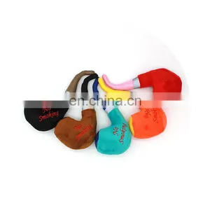 Cute Tobacco Pipe Shape Chew Stuffed Pet Toy Squeaky Pet Dog Toys Plush thumbnail-2