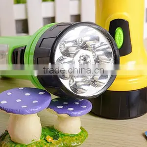 Indoor Cheap 6+3led Plastic Rechargeable Flashlight thumbnail-5
