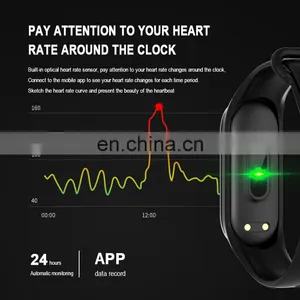 M4 Smartwatch Heart Rate Color Screen M3 M4 Smart Watch Sport Fitness Bracelet thumbnail-5