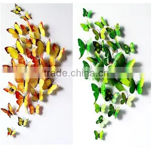 Colorful 3d Butterfly Sticker Art Design Decal Wall Stickers Home Room Decor SD102 thumbnail-2