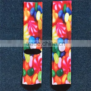 Custom High Quality 100% Cotton Longth 3d Print Socks,custom Knit Socks thumbnail-3