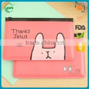 Plastic PVC Zipper Top Document Bag, Pencil Case thumbnail-2