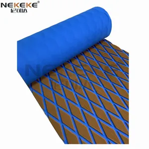NEKEKE 70*190*0.6 cm Light Brown+Dark Blue+Diamond on Surface Boat Yacht Marine EVA Deck Foam Sheet Composite Outdoor Decking thumbnail-5