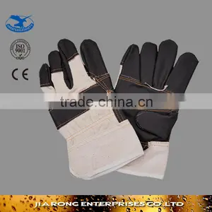 10.5" Mens Black Tight Leather Gloves Made in China LG025 thumbnail-1
