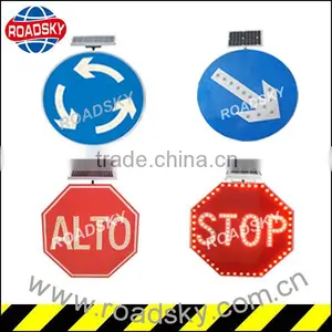 Red Plastic Led Octagon Traffic Sign thumbnail-1
