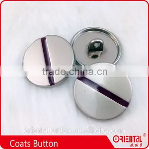Elegant Shiny Pearl Plated Black Flat Shank Coats Button thumbnail-2