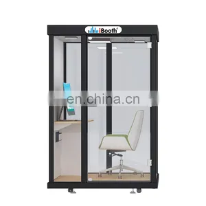Movable Portable Soundproof Studio Vocal Booth Room Soundproof Office Removable Meeting Pods Fast Assemble thumbnail-2