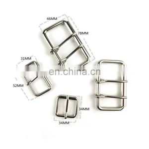 Design Your Own Private Custom Logo Metal More Designs Pin Belt Buckle Double Needle Belt Buckle For Men thumbnail-1