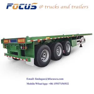8 Axles Flatbed Trailer , Heavy-duty Cargo and Equipment,construction Machinery From China thumbnail-5