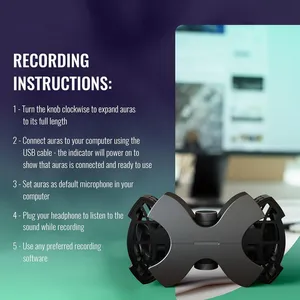 797AUDIO Auras Professional VR USB Digital HRTF Monitor Condenser Microphone Wired in Ear Monitoring System PC Youtuber thumbnail-5