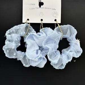 3pcs Hair Scrunchie Stes Satin Scrunchies for Women Spot Fashion Hair Ties thumbnail-1