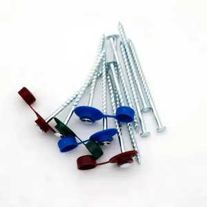 China Zinc-Coated Twist Nails With Color-Coded Plastic Caps - 2.5mm Shank Diameter thumbnail-4