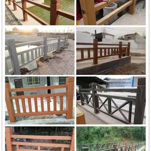 Cement Wood Imitation Railing Molds, Used for Scenic Area Fence Decoration, Meeting the Outdoor Protection and Decoration Needs of Municipal Roads, Scenic Area Plank Roads, Etc. thumbnail-5