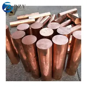 China Factory Large Size C1100 Pure Flat Copper Ground Bus Earthing Round Bar thumbnail-4