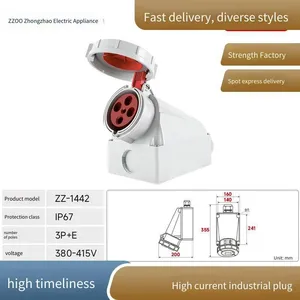 Zhongzhao Electrical Appliance 4-core Waterproof Aviation Ip67 Industrial Socket and Plug With cb Certification and ul Certification thumbnail-3