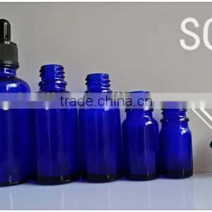 Glass Bottle Empty Blue Bottle thumbnail-1
