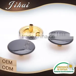 New Fashion Accessories Embossed Logo Metal Custom Clothing Snap Buttons thumbnail-1