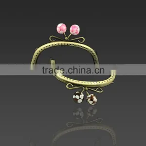 12.5CM Ball Kiss Lock Round Coin Purse Frame DIY Scew in Clutch Smooth Purse Frame thumbnail-1