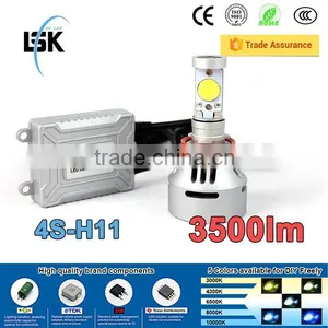 Lanseko 2015 Newest 4S H11 Car Led Headlight Bulbs 38w 12v 7000lm 5 Color Available DIY Freely thumbnail-1