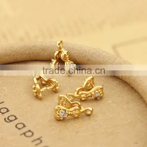 CZ6568 Wholesale Mirco cz Pave Bracelet Charm Clasps thumbnail-1