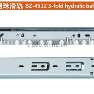 45mm 3-fold Full Hydraulic Ball Bearing Drawer Slide thumbnail-1