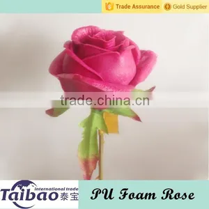 China Wholesale Single Stem PU Foam Rose DIY Artificial Bridal Flower Bouquet thumbnail-1