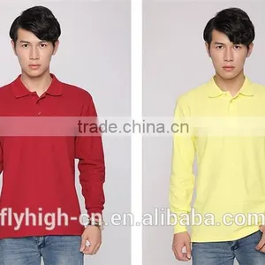 New Style Casual Long Sleeve Unisex Polo T Shirt thumbnail-6