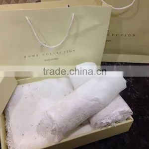 Cotton Lace Bath Towel 3pcs Set thumbnail-3