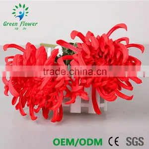 2016 Wholesale Multicolor Latex Artificial PU Flowers Chrysanthemum Real Touch Bouquet Wedding Bridal Decor Display Flower thumbnail-1