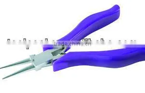 5 Inches Lap Joint Short Handle Round Nose Pliers With Molded Handles thumbnail-1