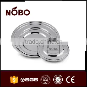 Stainless Steel Round Pudding Plate Circle Tray thumbnail-3