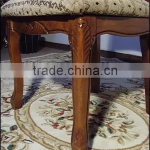 Antique Carved Chairs Armchair Solidwood Carved Chair With Fabric thumbnail-5