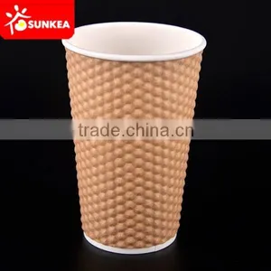 Pineapple Disposable Brown Kraft Coffee Cups Paper Quality Choice thumbnail-3