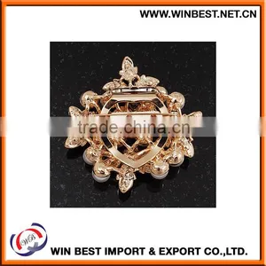 China Wholesale Costume Jewellery Trendy Brooches, Rhinestone Costume Jewelry thumbnail-3